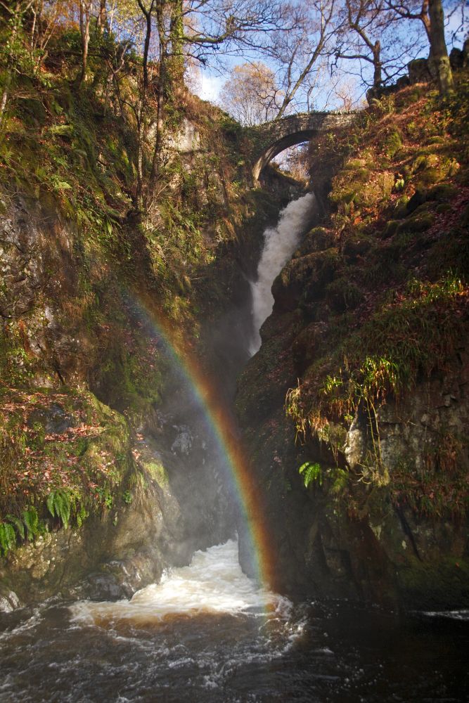 Rainbow in the mist at Aira Force