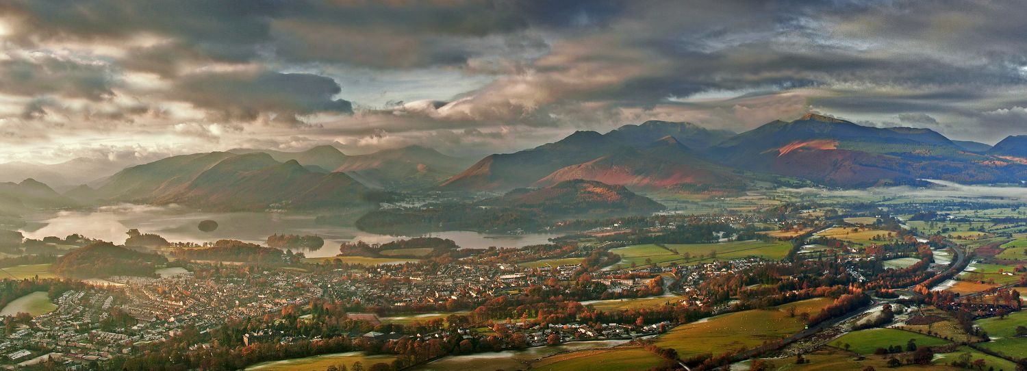 Late afternoon storm over Keswick from Latrigg