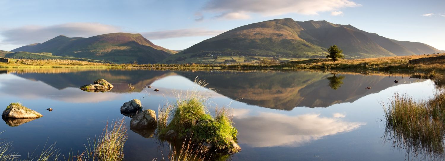 Reflections of Blencathra and Skiddaw