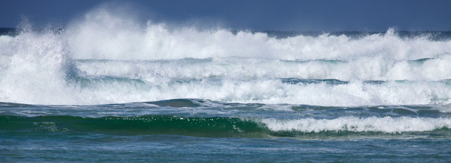 The surf roling in on Cliff Beach Uig Isle of Lewis