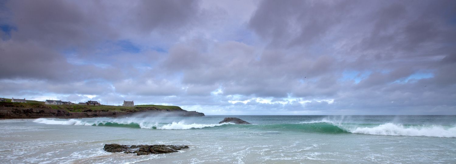 Large waves roll in at the Port of Ness, Isle of Lewis
