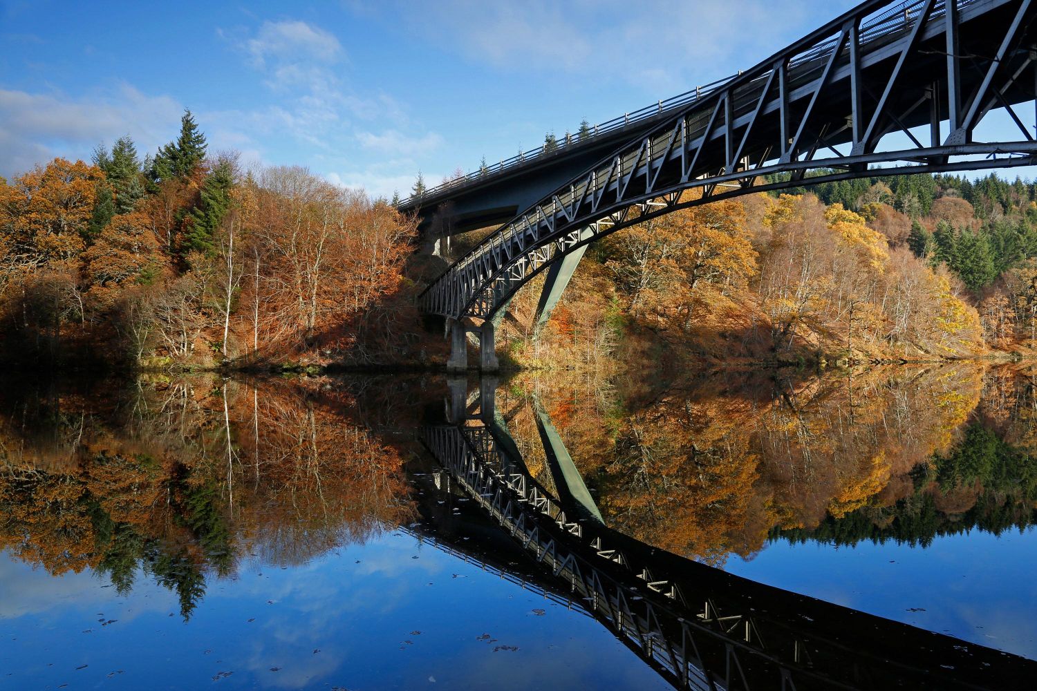 Loch Faskally Bridge reflections