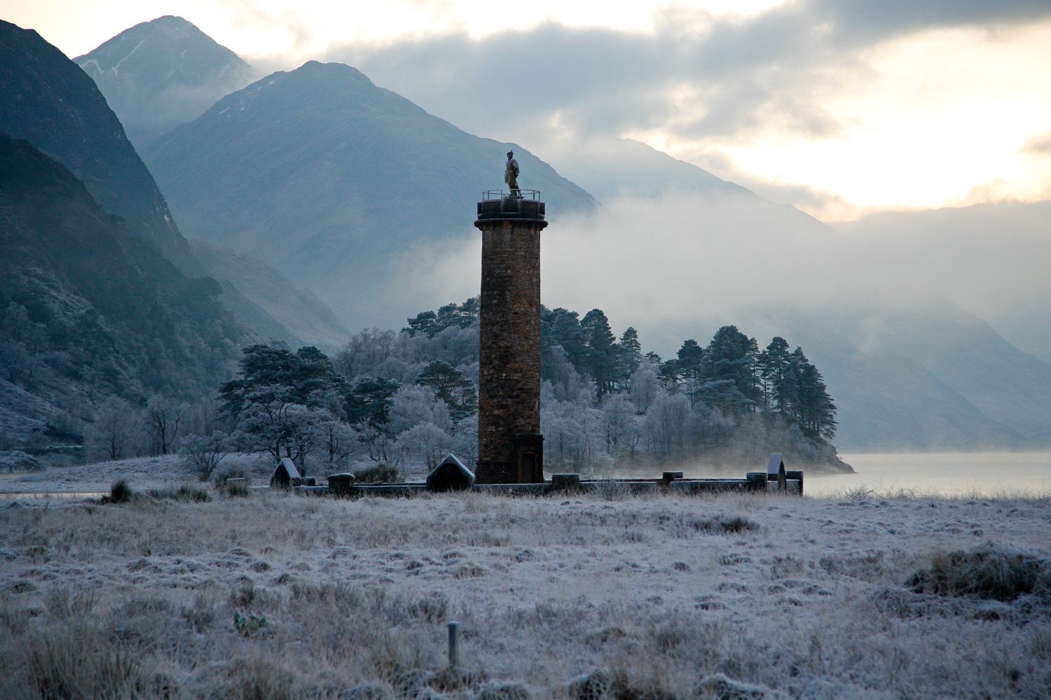 Frosty evening at Glenfinnan Monument