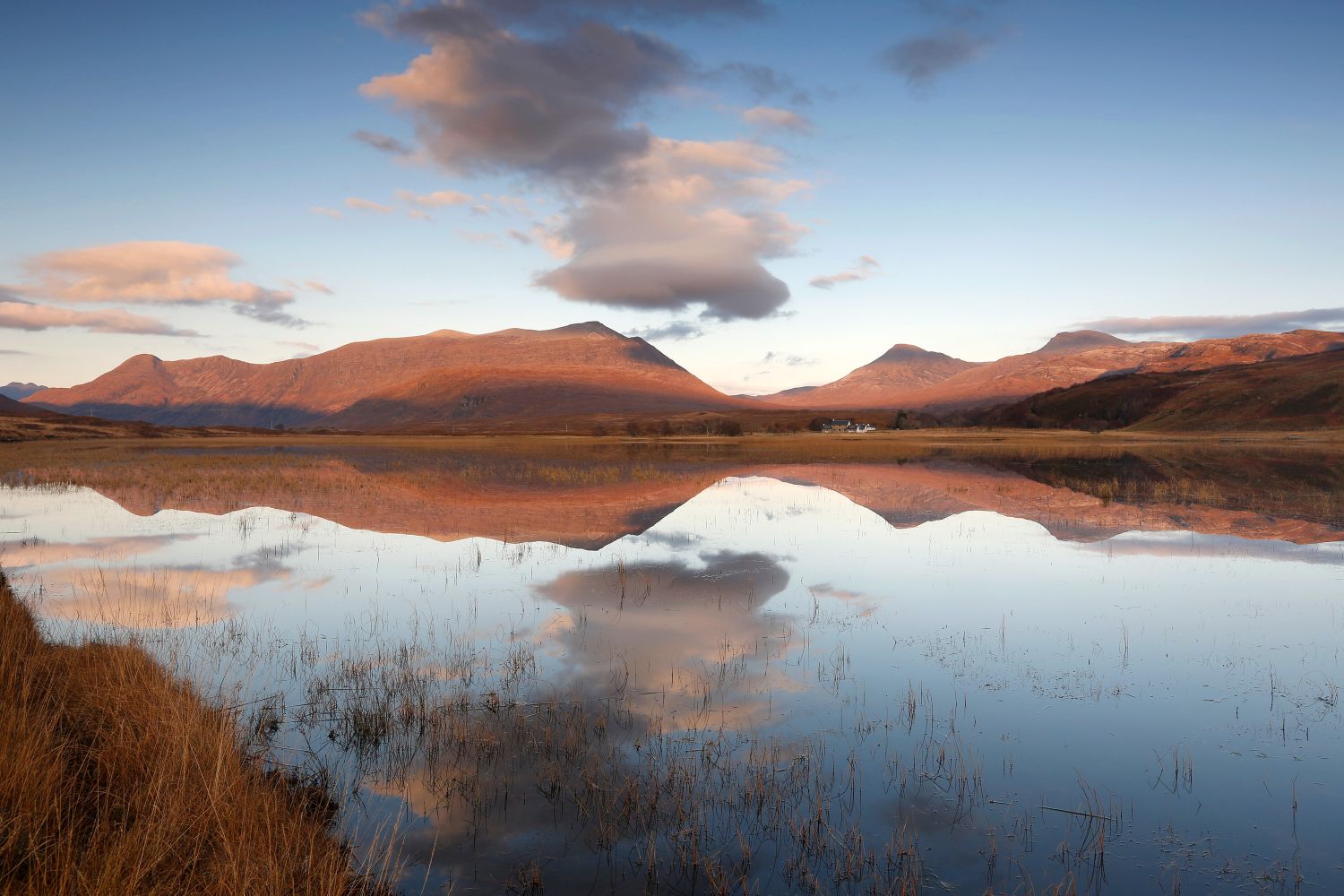 Beinn Damh reflected in Loch Coultrie