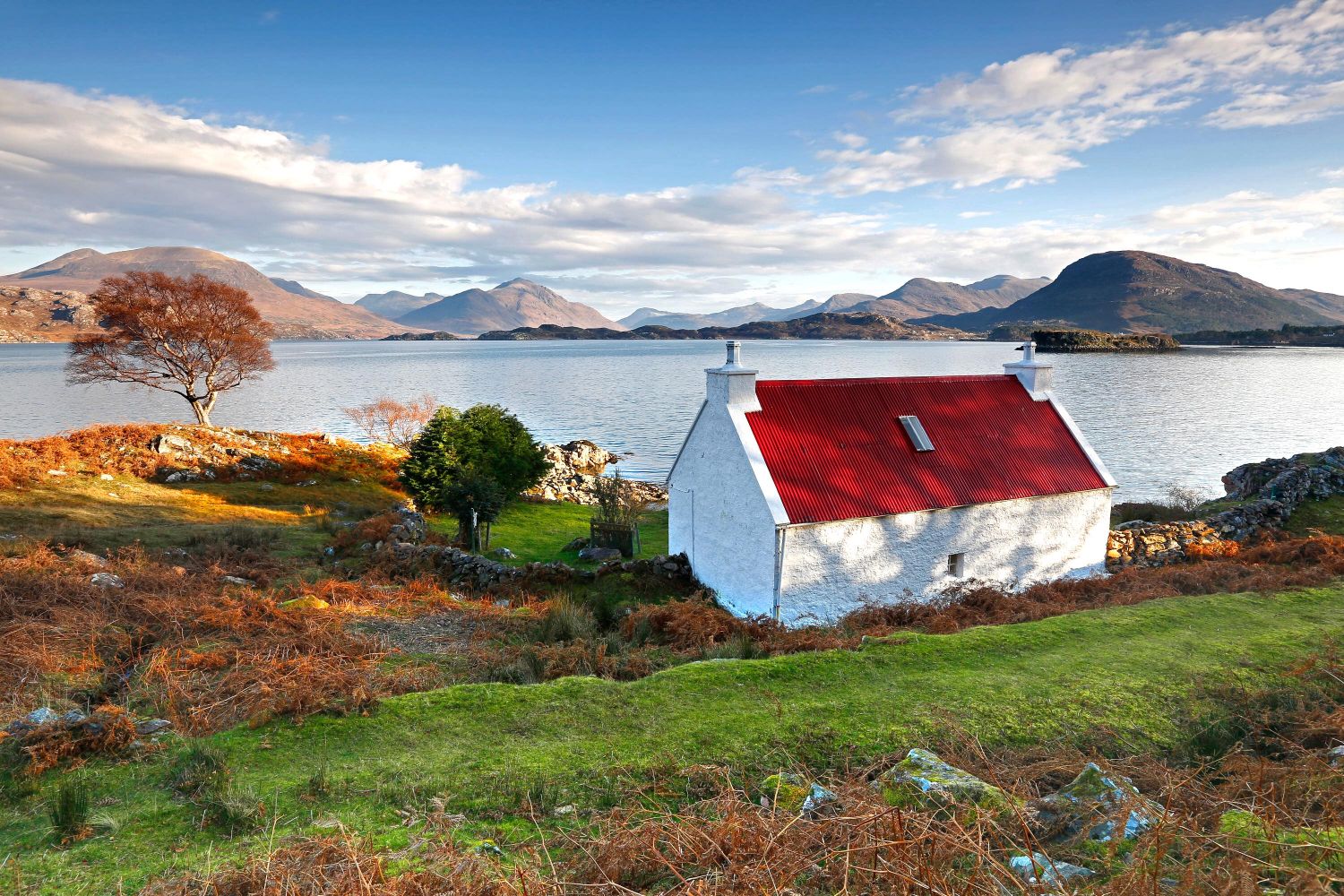 The Famous Red Roof Cottage at Loch Shieldaig