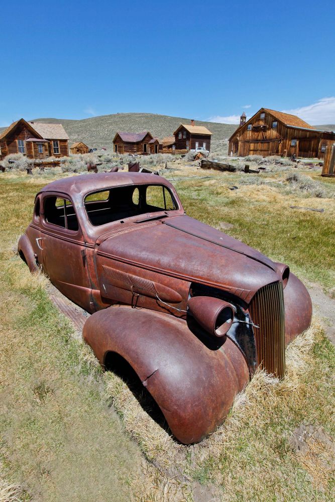 Rusted car at Bodie Ghost Town a dream location for all photographers