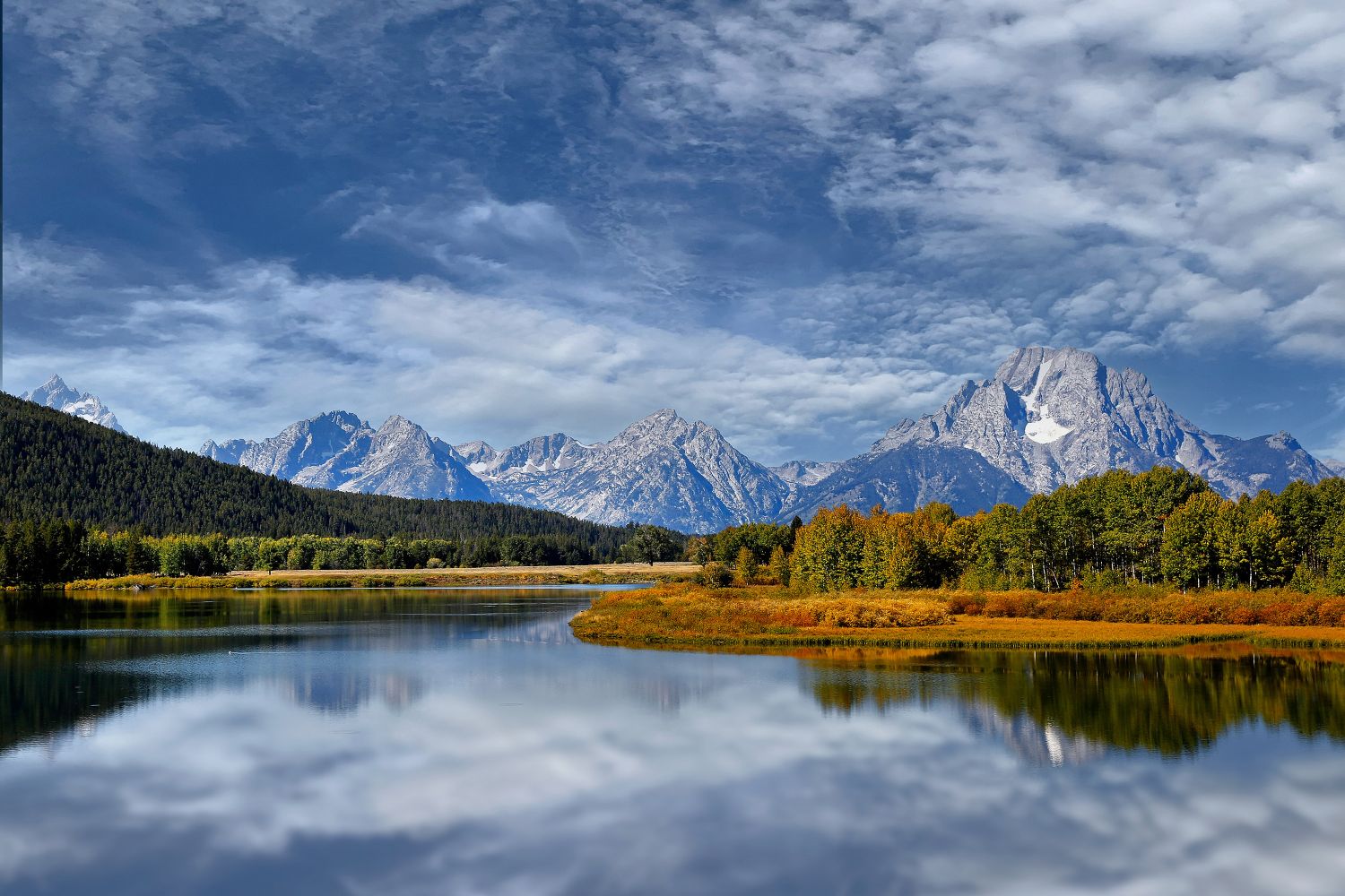 Mount Moran, Snake River at Oxbow Bend Grand Teton