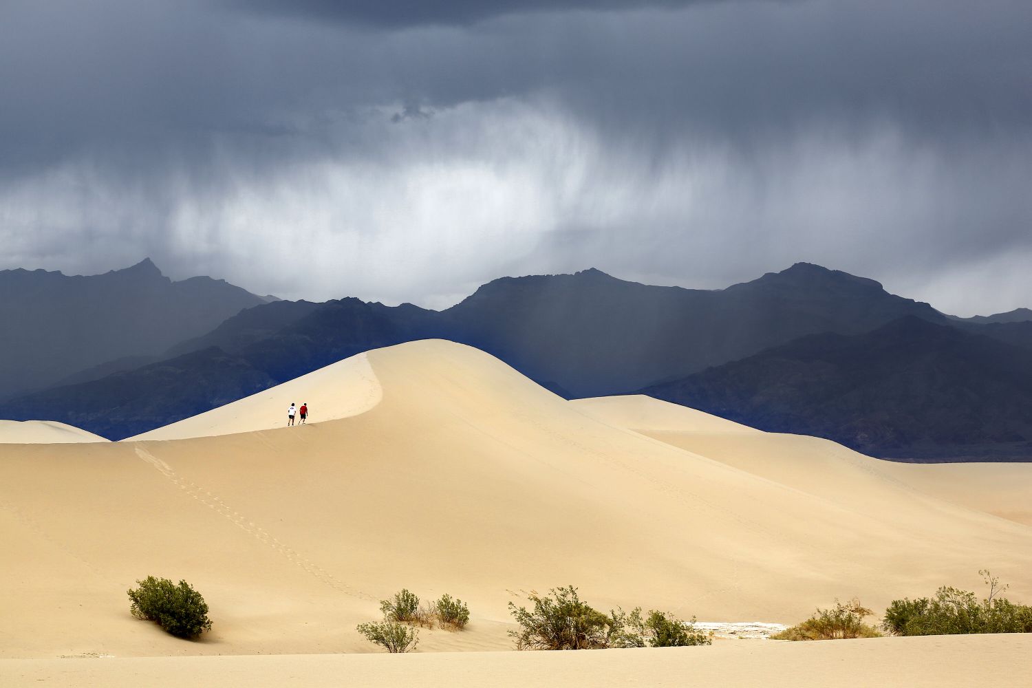 Storm approaching Mesquite Flat Sand Dunes, Death Valley