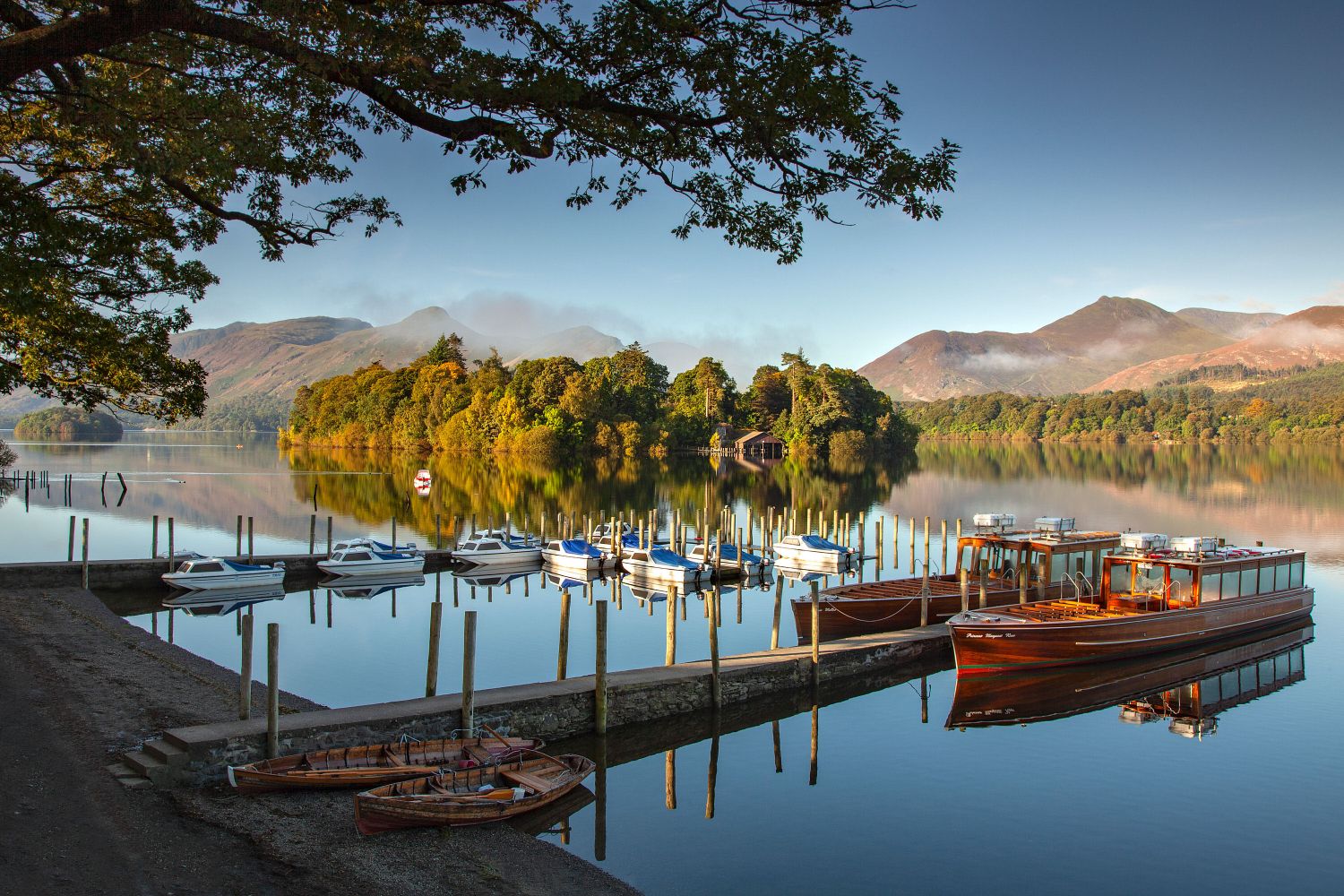 Keswick Boat Landings on a beautiful summer morning