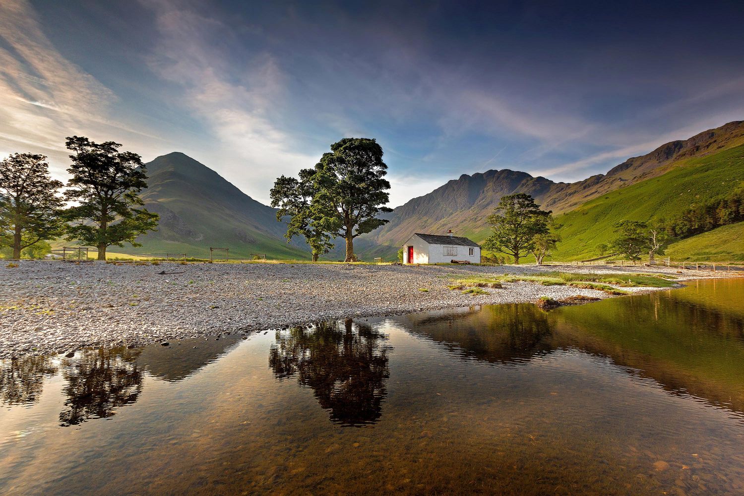 Haystacks and Fleetwith Pike in the golden hour at Buttermere