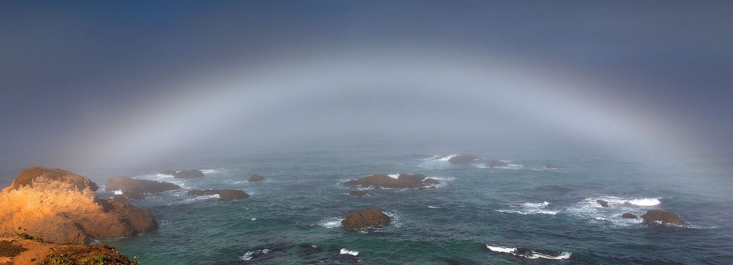 Fogbow across the Pacific Ocean from MacKerricher State Park