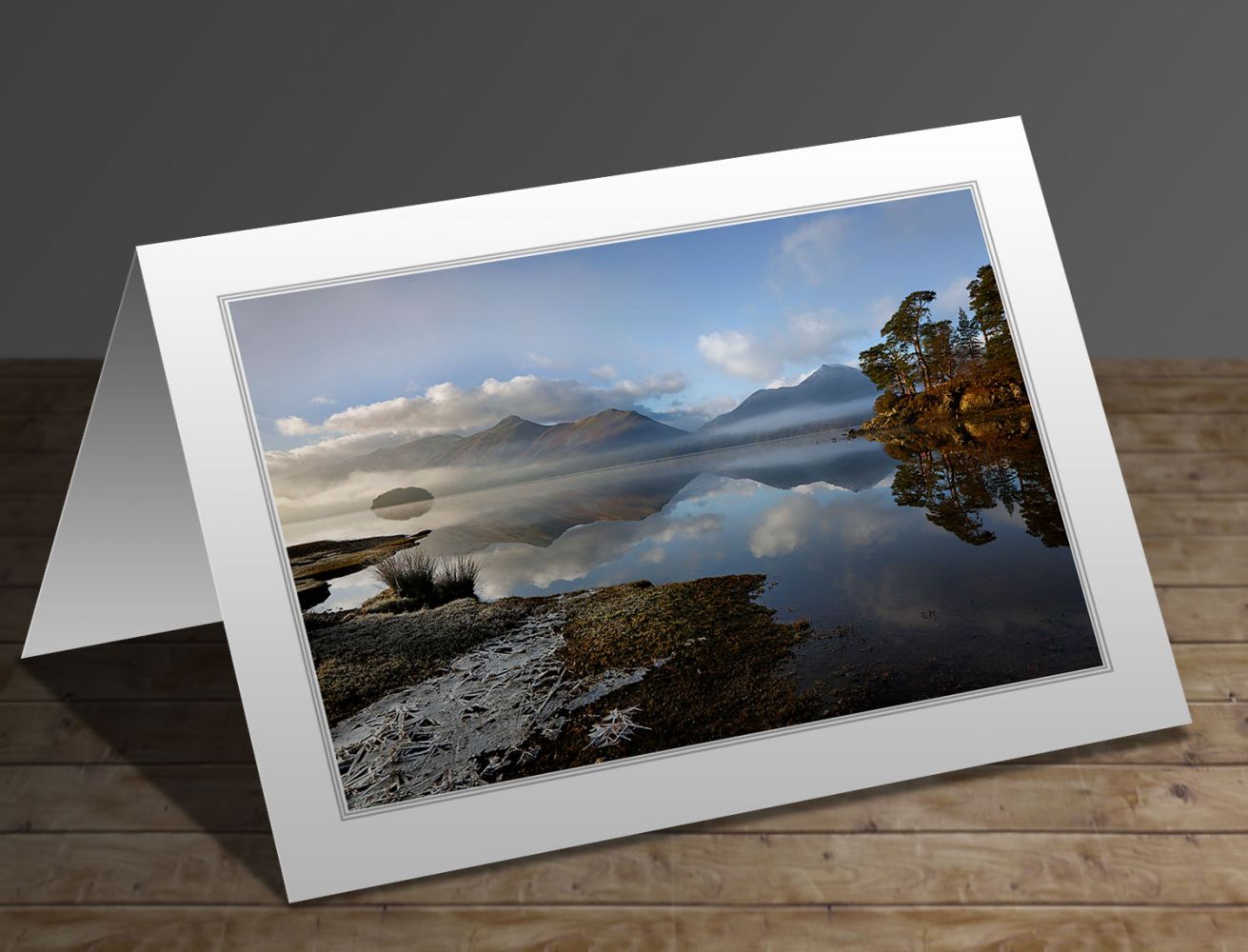 A perfect day at Derwentwater Lake District greeting card