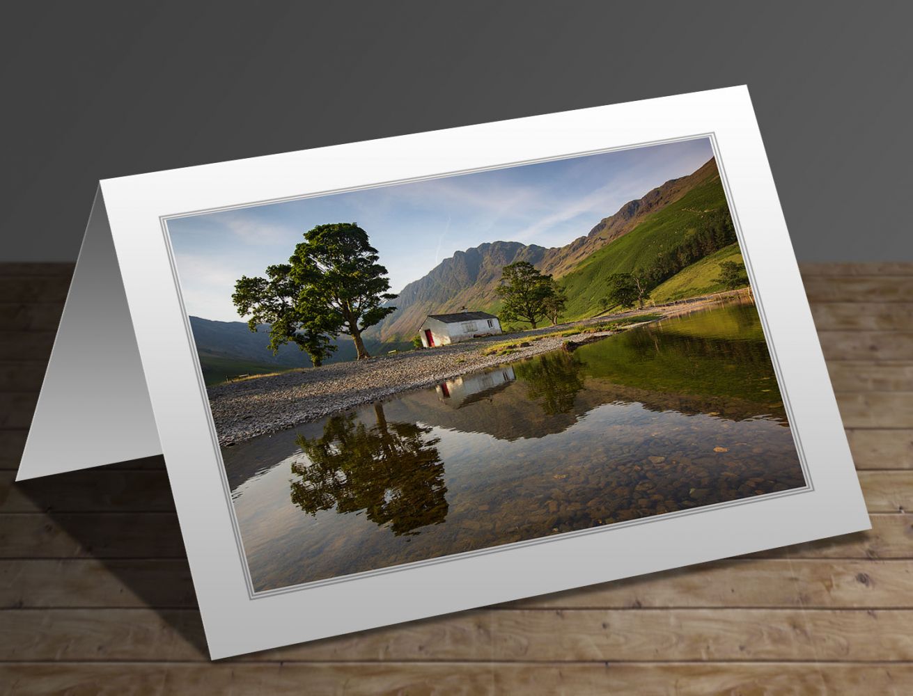 Sunrise over Haystacks at Buttermere Lake District greeting card