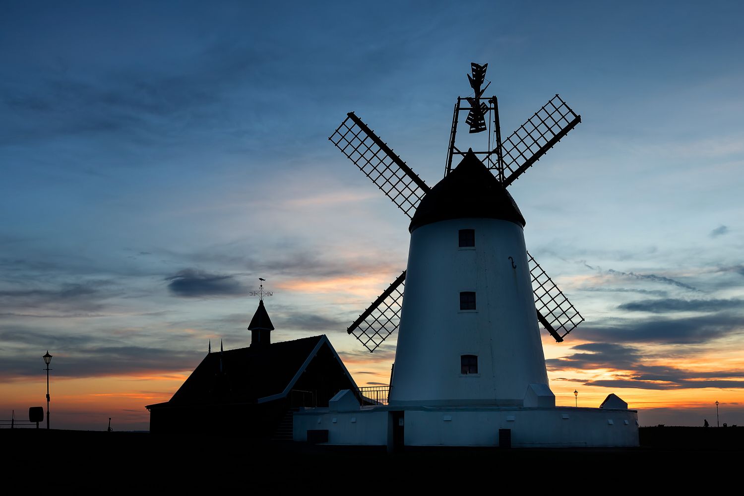 Lytham Windmill and Lifeboat Station at Lytham-St-Annes