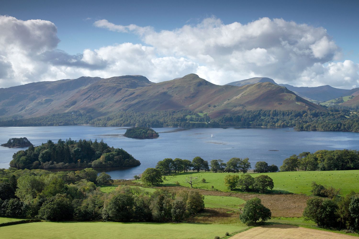 Catbells and Maiden Moor seen across Derwentwater from Castlehead