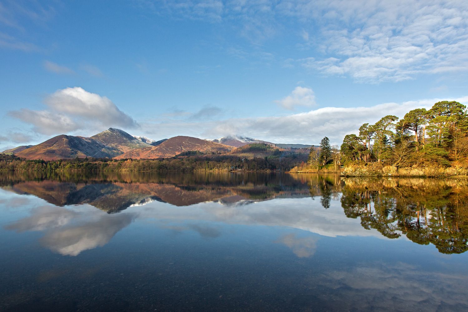 Causey Pike seen across Derwentwater from Friars Crag