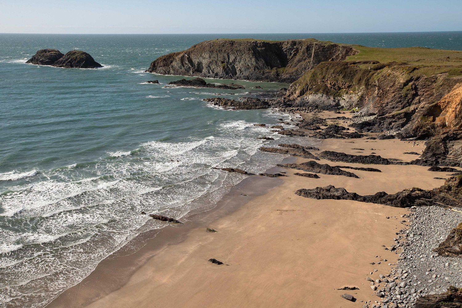 The beautiful beach of Traeth Llyfn 